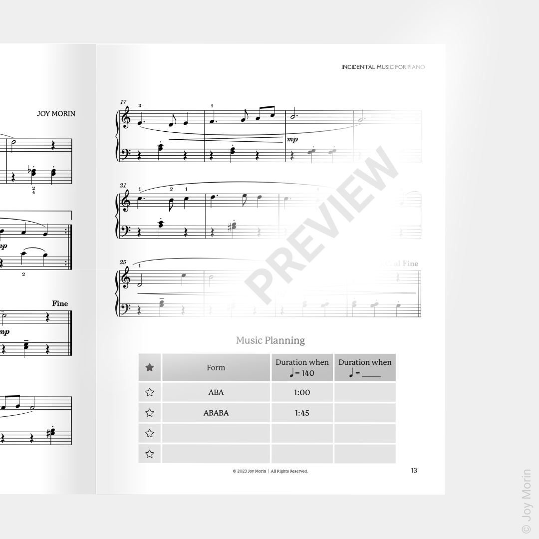 Incidental Music for Piano