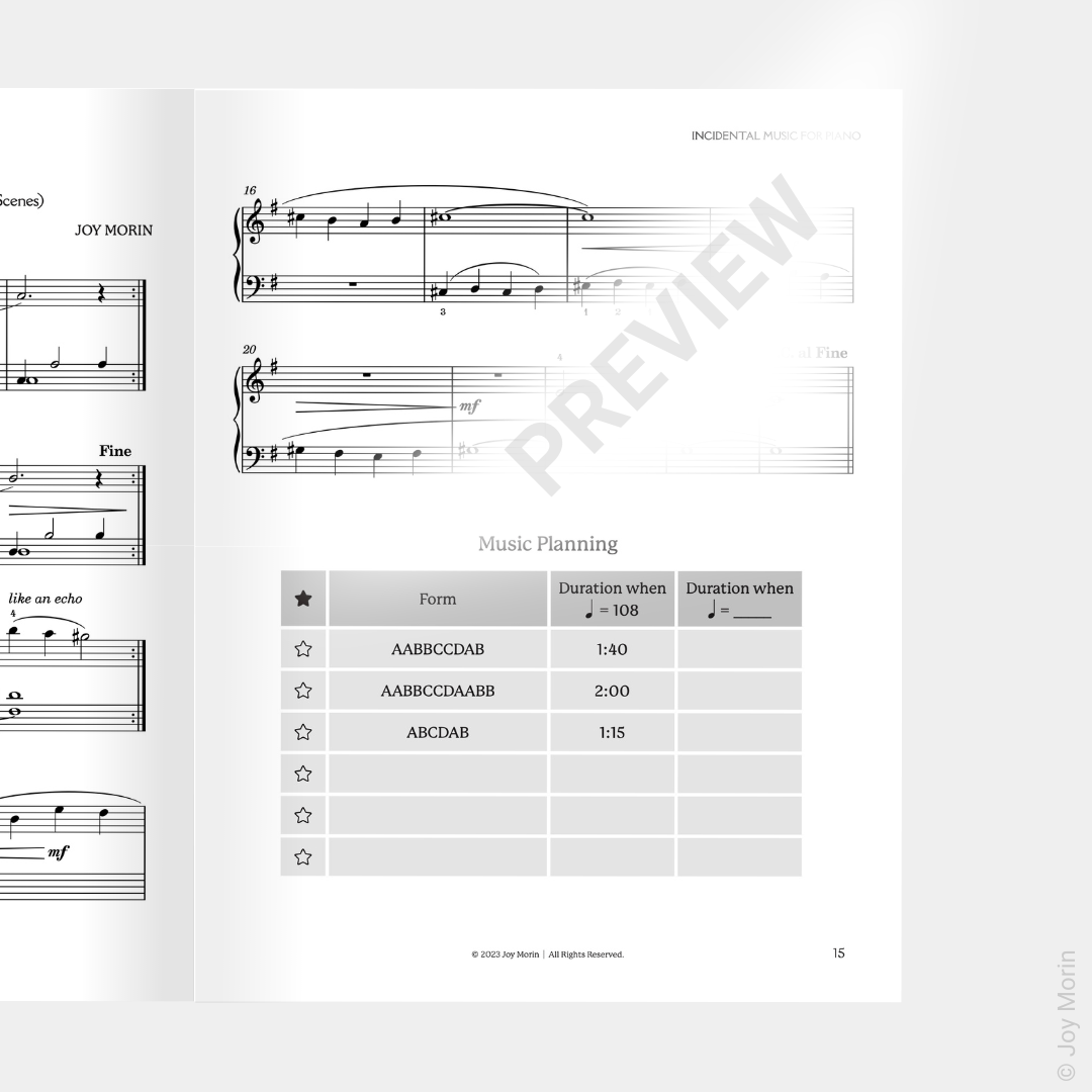 Incidental Music for Piano