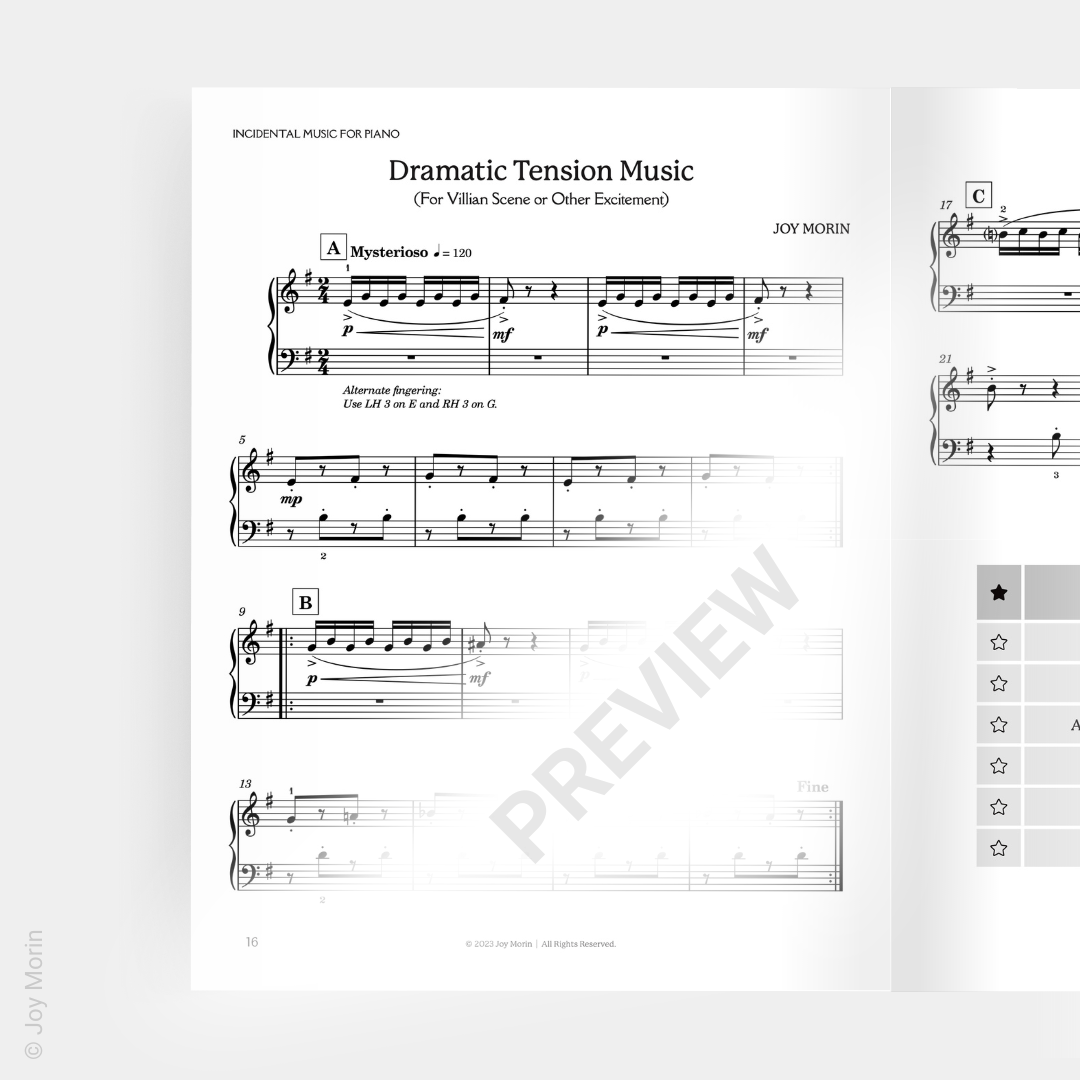 Incidental Music for Piano
