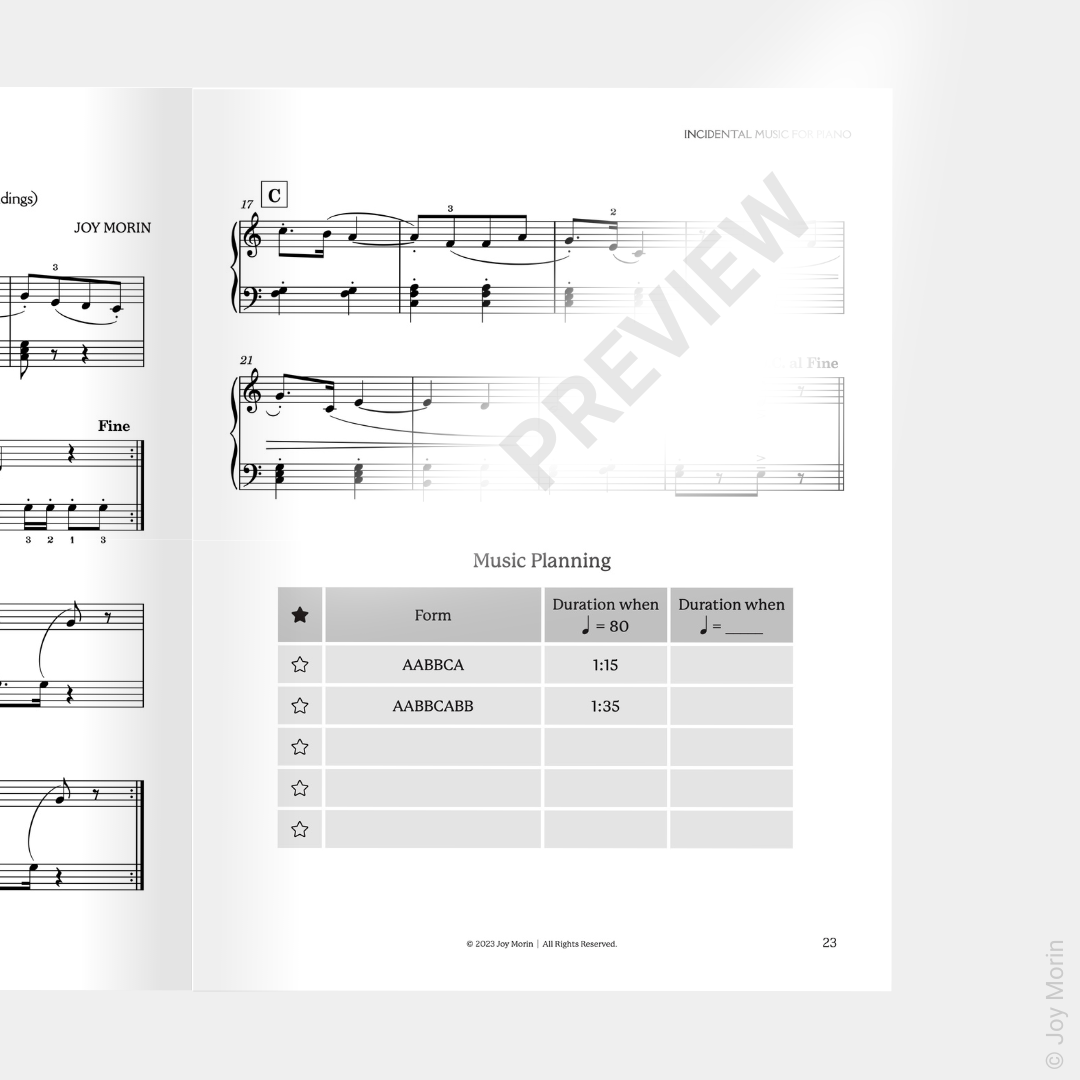 Incidental Music for Piano
