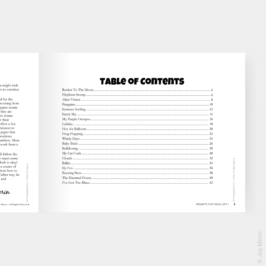 Prompts for Piano, Sets 1 & 2 BUNDLE