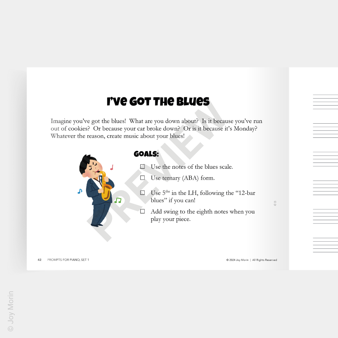 Prompts for Piano, Sets 1 & 2 BUNDLE