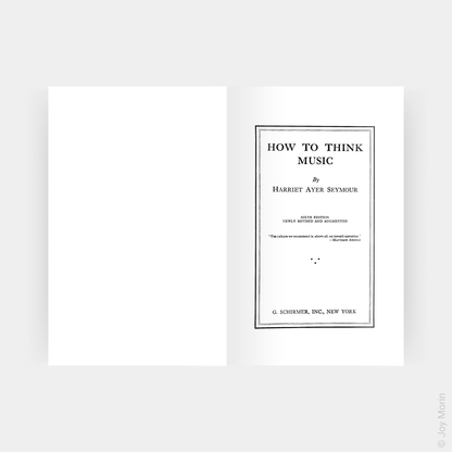 How to Think Music
